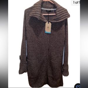 prAna Women's Yunna Cardigan Size L  Dark Iron  Everyday Essential  Versatile